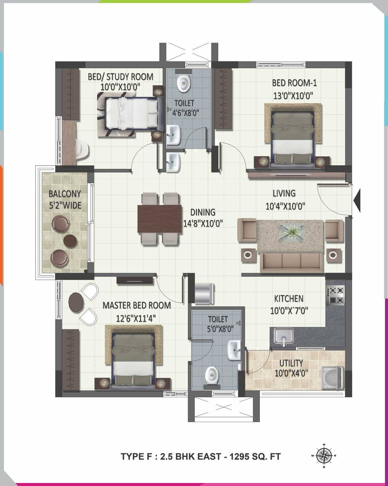 Luxury 2.5 BHK East Facing Flats for Sale