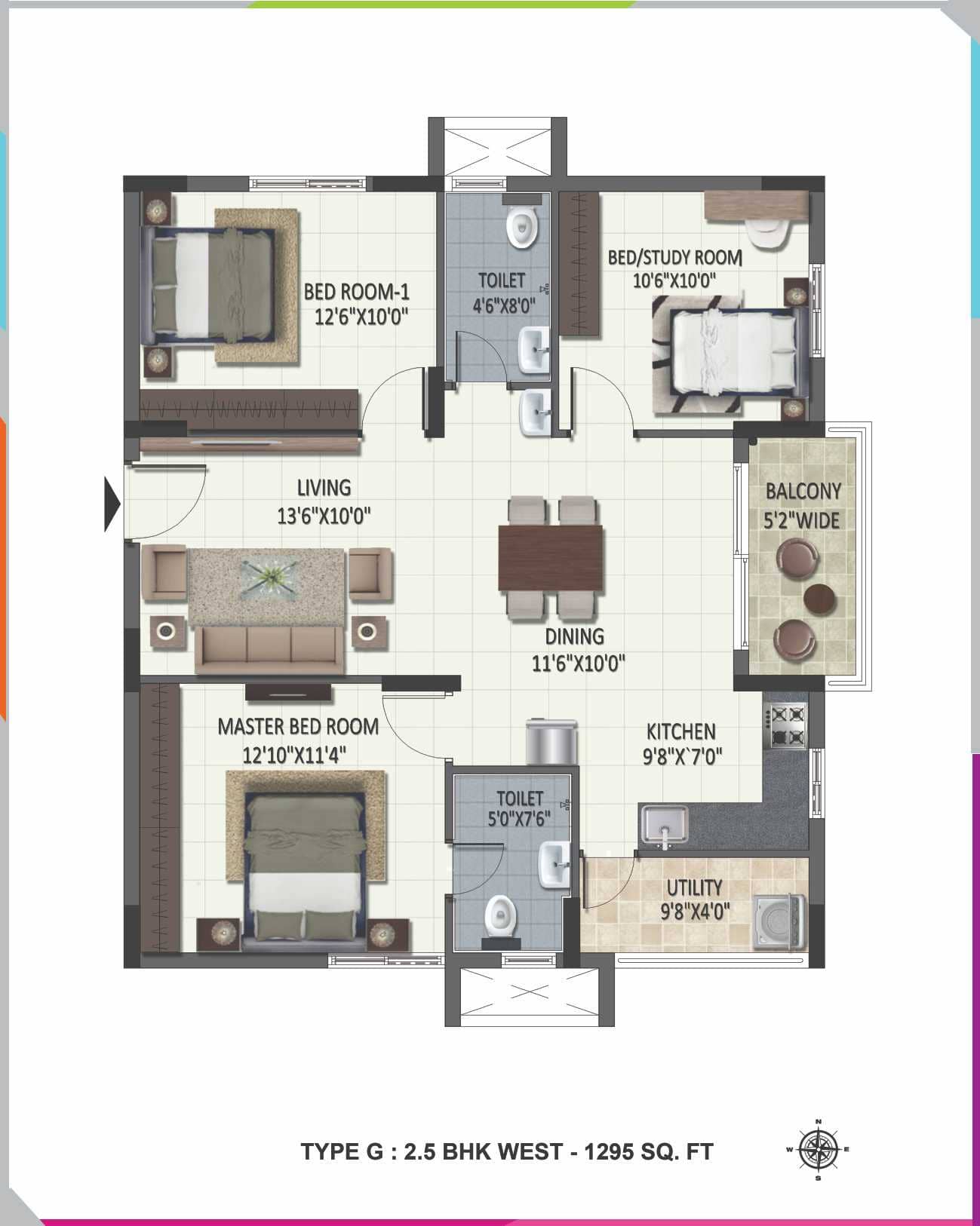 2.5 BHK Flats for Sale in Kukatplly